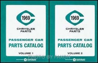 1969 Chrysler Plymouth and Dodge Master Parts Book Illustrated Catalog 