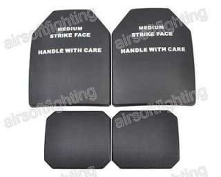 SAPI Dummy Ballistic Plate Set 4 pcs for Airsoft Tactical Vest Black A