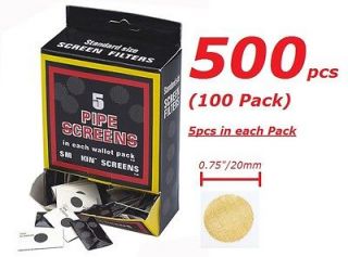 500 Tobacco Pipe 0.75 Brass Filter Screens 100 Pack 20mm 3/4 Smoking 