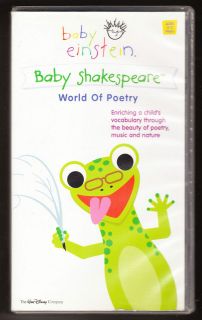 EINSTEIN   BABY SHAKESPEARE   WORLD OF POETRY   VHS PAL (UK) VIDEO