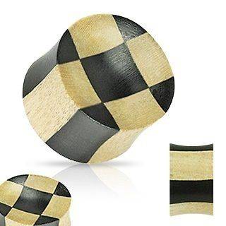 Check mate wood wooden round COMFORTABLE EAR STRETCHER saddle plug 