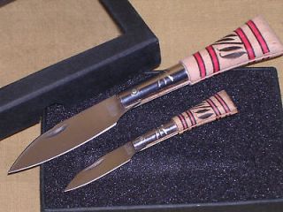 CANNON ALASKAN ARTWORK KNIFE SET knives W/ DISPLAY CASE NR!!!