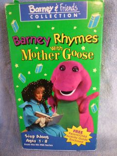 Barney   Barney Rhymes With Mother Goose (VHS, 1993)