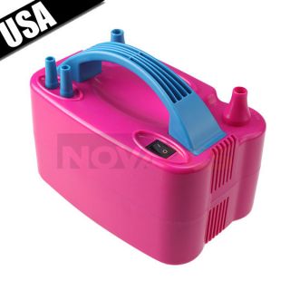 Portable Color Electric Air Pump Blower Two Nozzle High Power Balloon 