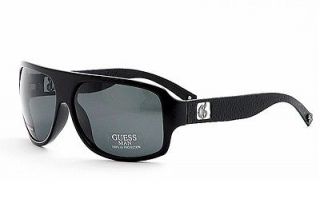 New Guess Polarized Sunglasses GU 6609P Black Retail $160+ w/ Case