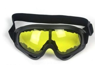 DAY / NIGHT VISION DRIVING RIDING YELLOW LENS PROTECTIVE GOGGLES 