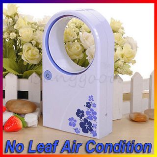 Mini Portable Bladeless Fan No Leaf Air Conditioner USB Cable Desktop 