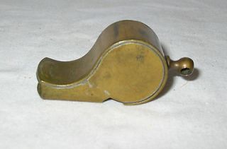 Vintage Brass MILITARY WHISTLE   Made in USA