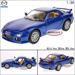 New Mazda RX 7 1:34 Alloy Diecast Model Car Toy collection Blue B1851