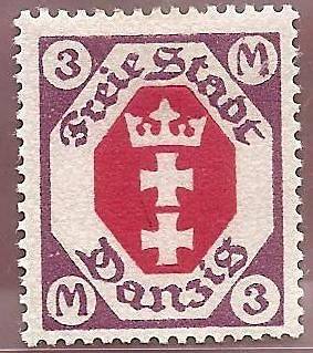 Postage Stamp Danzig Free State Arms 3M Scott 76 MLH