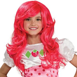Strawberry Shortcake Wig Pink Mermaid Ariel Child Halloween Costume 