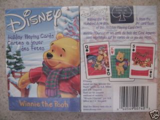 Rare Bicycle Christmas Winnie the Pooh Playing Cards, Tigger and Pooh 