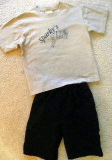 Boys SPUDZ Flapdoodles Cargo Shorts Golf Shirt Tee Set 7