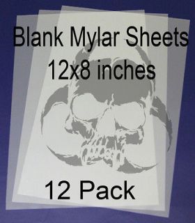 Newly listed air brush stencil Blank Mylar Stencil Sheets 12 Pack  Cut 