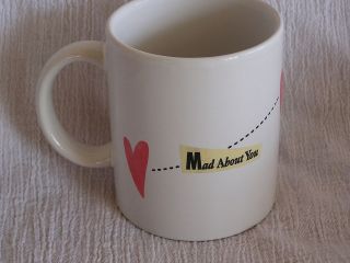   Mad About You TV Show Coffee Tea Cup Mug Paul Riser Helen Hunt Hearts