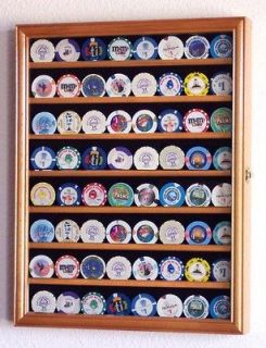 Coin Casino Chip Display Rack Case Cabinet Holder Door