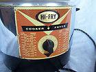 1950s HI FRY cooker Fryer w/ basket cloth cord CHROME HY FRY metal 