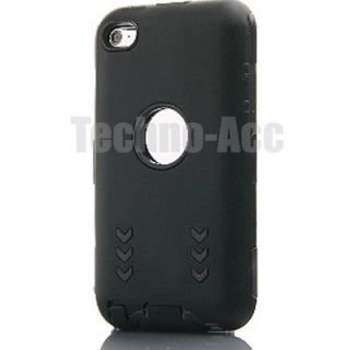 Black Hard Full Shock Proof Protection Cover Case Shell for iPod Touch 