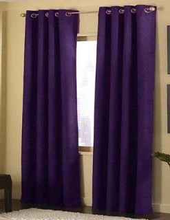 Panels Purple Grommet Micro Suede Curtain Window Covering Drapes 54 