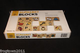 Plan Toys Wooden Alphabet Blocks ~ Educational natural wood non toxic