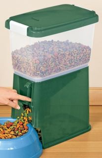 pet food dispenser storage container holds 10 pounds of food