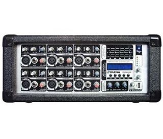 Pyle PMX602M 6 Channel 600 Watts Powered Mixer USB 2.0 Terminal  