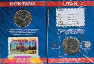 2007 Set State Quarters and Stamp Offered By the U S P O ( 5 Qs 5 