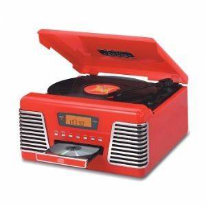 Crosley Cr712 Autorama Turntable With Cd Player And Am/fm Radio  Red