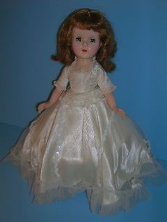 SWEET SUE BRIDE DOLL 1950s 15 Walker American Character Satin Dress 