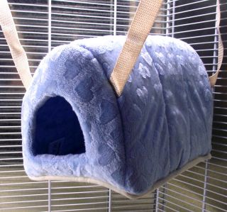 CUDDLE UP SOFT BLUE HEARTS IGLOO ~ Rats Ferrets Rodents ~ bed & toy 