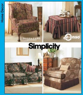 Sofa/Wing Chair Slipcover SEWING PATTERN Loose Covers
