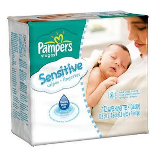 Pampers Sensitive Baby Wipes Refill   192Ct