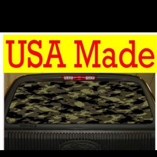 Camo #1 Rear Window Decal Sticker Tint Graphic pickup truck camoflage 