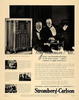 1935 Ad Stromberg Carlson Radio Phonograph Fidelity   ORIGINAL 