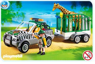 PLAYMOBIL ZOO VEHICLE WITH TRAILER 4855
