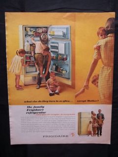 Vintage 1963 Frigidaire Refrigerator Ad Original Advertisement