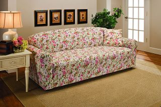   FLOWER JERSEY SOFA STRETCH SLIPCOVER COUCH COVER CHAIR LOVESEAT SOFA