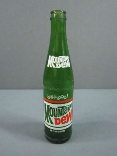   10 Ounce Mountain Dew Collectible Bottle Soda Bottle Green Glass
