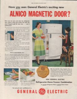 1950 VINTAGE GENERAL ELECTRIC REFRIGERATOR FREEZER EXCITING NEW DOOR 