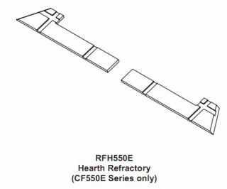 RFH550E Heat N Glo CF550 Series Fireplace Bottom Section Brick Liner 