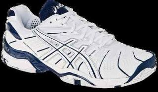 NEW Asics Gel Resolution 4 Mens Tennis Shoe   White/Navy *AUTHORIZED 