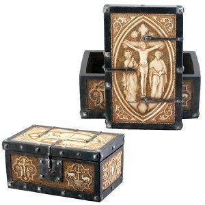 Nice Jesus on Cross Rosary Bible Case Box Gift Catholic