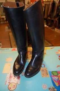 SCHNIEDER RIDING Boots English EQUESTRIAN Calf Black Leather Dressage 