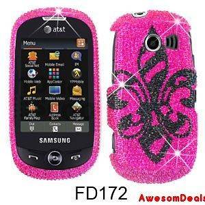 CELL PHONE COVER CASE FOR SAMSUNG FLIGHT II 2 A927 BLING BLACK ROYAL 