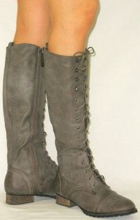 gray combat boots in Boots