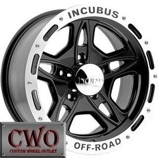 15 Black Off Road Wheels Rims 6x139.7 6 Lug Sierra Titan Tundra GMC 