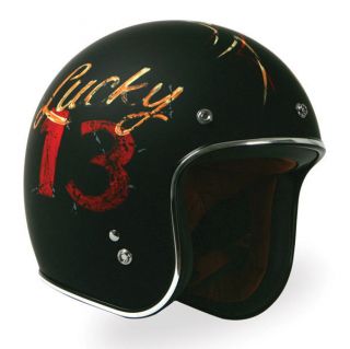 Torc T 50 Route 66 Hi Fi Lucky 13 Open Face Motorcycle Helmet W 