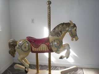   Disney Hand Carved & Painted Rocking Carouse Horse 65 Tall & 55 Long