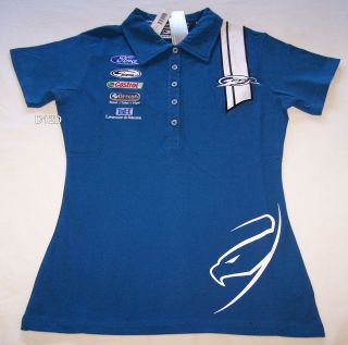 Ford Performance Racing FPR Ladies Blue Raceteam Polo Shirt Size 8 New