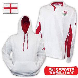 England Rugby Shirt Jersey Red Rose/ Hooded Sweatshirt Hoodie Eng Flag 